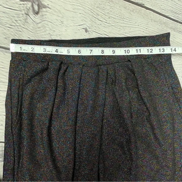 TEREZ multicolor metallic pleated high waist lightweight stretch pants, size S - Picture 11 of 13
